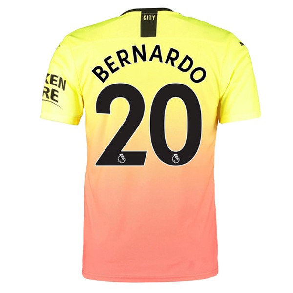 Camiseta Manchester City NO.20 Bernardo 3ª 2019/20 Naranja